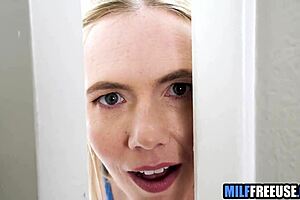 Nerdy step nephew freeuses his blonde step aunt