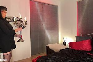 Candlelight Fuels Her Oiled Dildo Pussy Orgasm Explosion