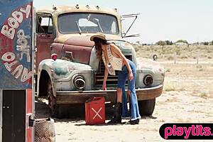 Petite latina milf strips outdoor rips clothes bubble butt tease bombshell