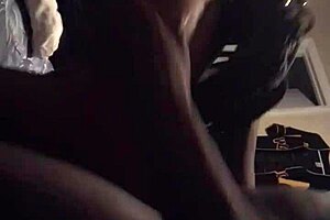 Ebony amateur takes back shots from big black cock.