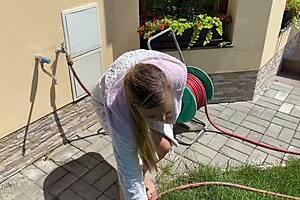 i can't believe i'm filling my pool with endless squirt from my big clit. join me, lenushka doll, for this wet orgasmic fun by the water.