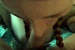 pigtail wife gives deepthroat bj then bends for doggy pounding