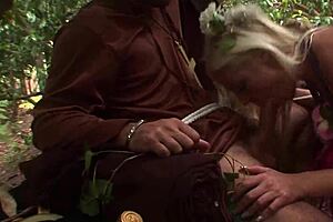 Suzie Best and Valerie Pearl unleash intense group sex in magic garden