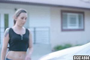 Oh man, check out horny lesbian milf Sinn Sage fucking hot big tits stepsister's BFF Hazel Moore