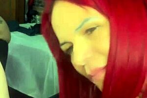 zamira's fat ass and aleja's hot body in halloween threesome with lucky fan