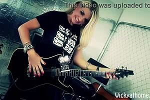 rock star vicky vette covers huge tits in massive cum loads