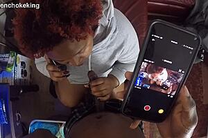 strokenchokekings trains miss thicklips in deepthroat with bbw smother and bdsm elements in this ebony hardcore trailer