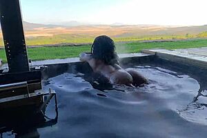 ebony secretary strips in jacuzzi dripping wet pussy lips on boss's big black cock