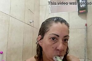 Milf takes naughty bath masturbating and showing off for camera full video
