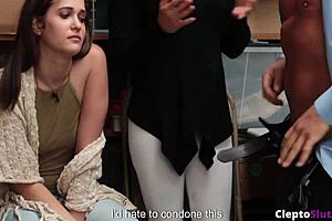 I watch as cop forces stepmom to suck dick for dropping the charge