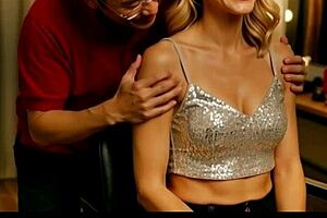 Young starlet experiences a soothing massage from a mature asian man