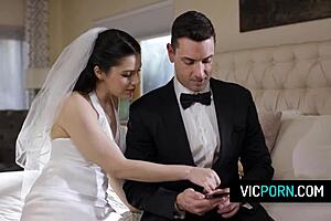 Hot Italian bride Valentina Nappi anal pounded on wedding day