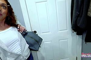 sexy brunette mercedez enjoys sucking and riding a big cock to swallow cum