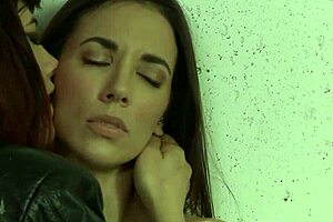 A Busty Milf Fingers Redhead Lesbian's Hairy Pussy Hard