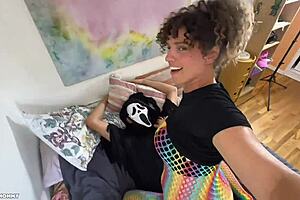 home intruder sneaks in and starts jerking off alone. caught with big cock in hand mid-stroke