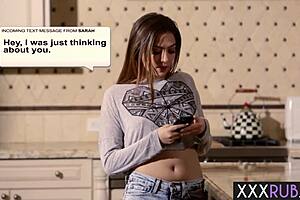 sara luvv licks cassie laine's big ass milf pussy in lesbian massage fingering.