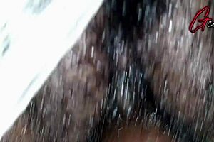 Monster black cock stretches tight pussy making hot girlfriend moan loud on weekend getaway.