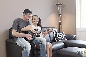 skinny teen czech girl begs old man daddy for hardcore fuck and cumshot