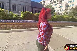 Stunning Redhead MILF Sexy Vanessa ANAL POUNDED BY Rome Major