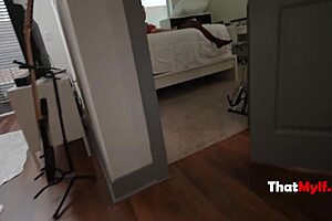 Hyley Winters commands strokes in red lingerie JOI session