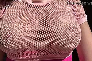 omg italian milf's huge natural tits bounce outdoors in slow mo closeup