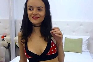 What If A Cute 18+ Blonde Teen In Minnie Mouse Dress Teased Her Tight Pussy Live?