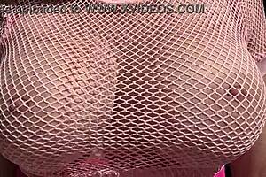 omg italian milf's huge natural tits bounce outdoors in slow mo closeup