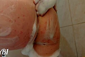 hey, wanna soap up my juicy redhead tits and pussy more?