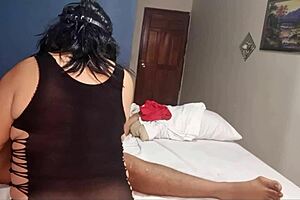 Mature stepmom undresses you slow for deepthroat blowjob, feel it?