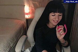 Helga Muah's Sexy Striptease Caresses Clit In Lingerie