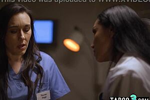 vicki chase seduces nurse sinn sage fingering pussy licking clit in hospital lesbian taboo