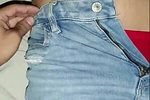 homemade cumshot floods my horny cuñada's juicy mexican ass postparty