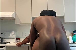 kitchen homemade black cock milf pussy lick and fuck pt2