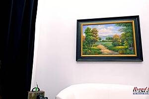 Exotic brunette Mercedez eagerly sucks massive cock before pussy pounding