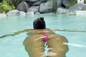 Ever seen Monika Fox's pink bikini pool tease?