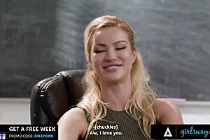 Pervert milf teachers sophie locke and cherry kiss seduce and fuck hot redhead student gal ritchie outdoors with fingering, licking, and scissoring.