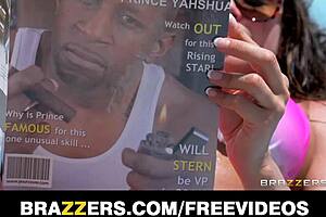 Bikini Latina Ariella Ferrera Fantasizes Wildly About Poolboy's Huge Cock