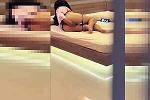 i spy horny stepmom masturbate on her back without her knowing