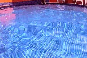 pool stranger huge ass swaps dildo for real monster cock doggystyle pounding