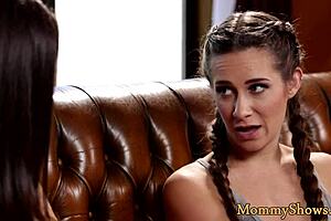 busty stepmom teen threesome lesbian lick fest