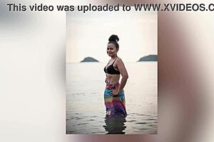 tropical nights tempt bodybuilder babe into panty seduction