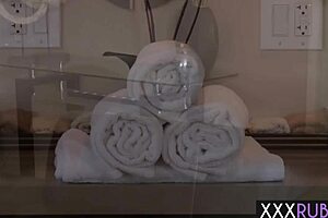 SEXY MILF SOPHIA BELLA SUCKS MONSTER COCK IN STEAMY MASSAGE FANTASY!