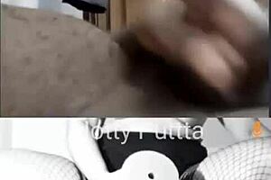 damn check this hot latina milf's shaved pussy taking massive cum tribute dildo ride