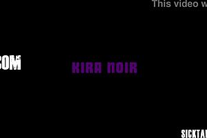 kira noir's horny strapon ravages casey calvert's big ebony ass