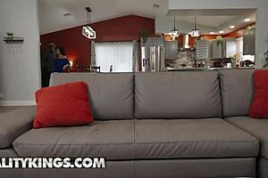 Gia Ohmy Inspects Damion Dayski's Huge Tool Under Car in Steamy FFM Threesome