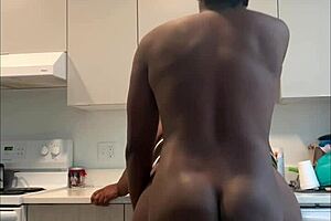 kitchen homemade black cock milf pussy lick and fuck pt2