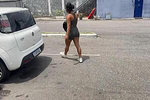 met married gym slut, took her parking lot for 100% anal creampie in red