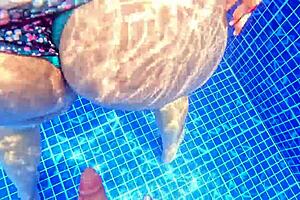 pool stranger huge ass swaps dildo for real monster cock doggystyle pounding