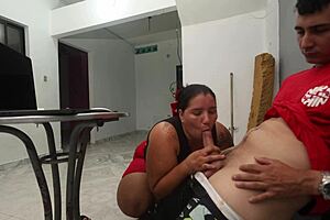 boss jerks off to sexy latina employee and cums everywhere