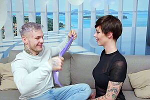 so this milf's chilling when her birthday turns into a wild surprise gangbang with all the guys